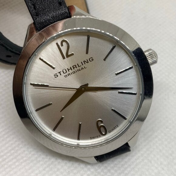 Stuhrling Swiss quartz Women\'s Wrap Watch Black Buckle leather 50MWR running main image 9